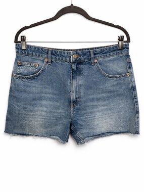 Topshop High Rise Denim Shorts A-Line 3.5” Inseam Size 12 Cotton